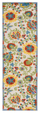Nourison Aloha 2'3" x 8' Ivory Multicolor Farmhouse Rug