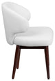 Leather Chair With Walnut Legs, Walnut/White