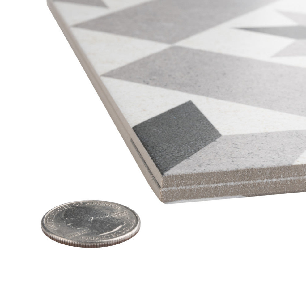 Vintage Star Grey Porcelain Floor and Wall Tile