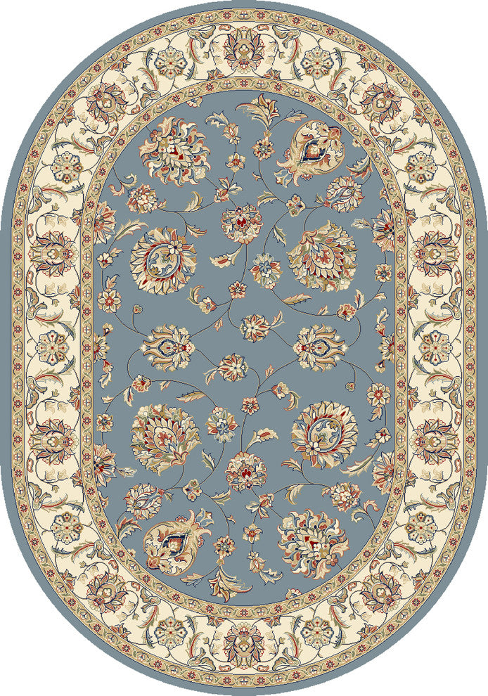 Ancient Garden Rug, 5'3"X7'7" Oval