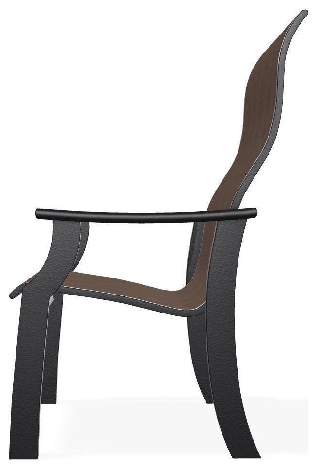 St. Catherine Sling Outdoor Armchair, Mocha/Black