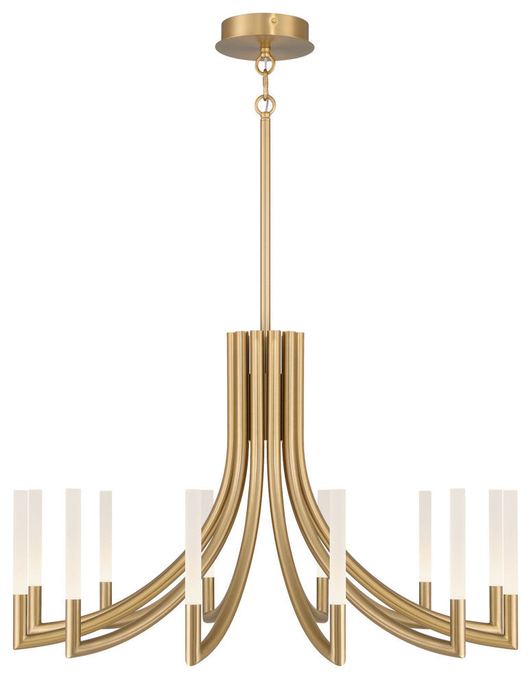 Olette 12L 36" Gold Frosted Chandelier