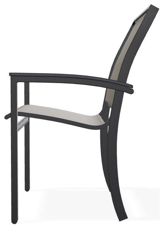 Bazza Sling Stackable Outdoor Dining Chair, Kora/Black