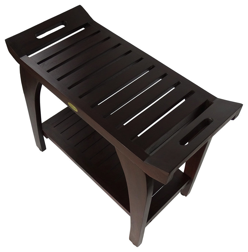Tranquility Eastern Style Shower Bench With LiftAid Arms, 30"x23"
