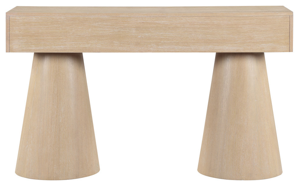Bracciano Oak Veneer Console Table, Natural