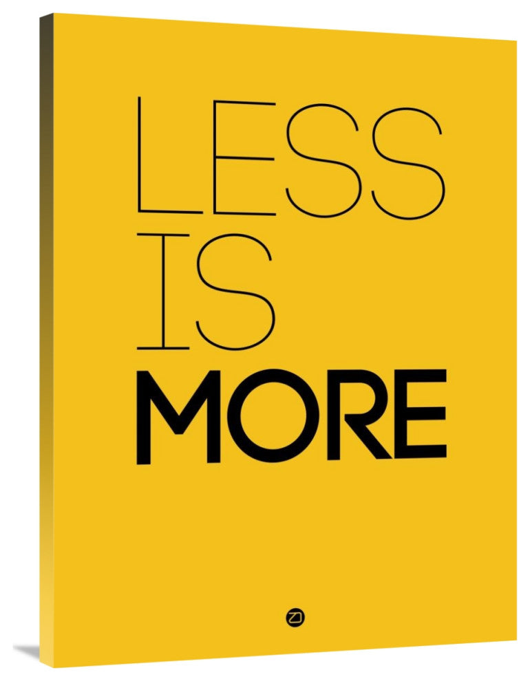 "Less Is More Poster Yellow" Fine Art Print