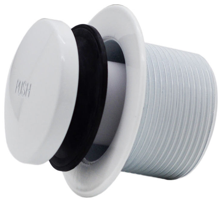 Tip Toe Sch. 40 PVC Bath Waste With Two-Hole Elbow In Polished Brass, Powder Coated White