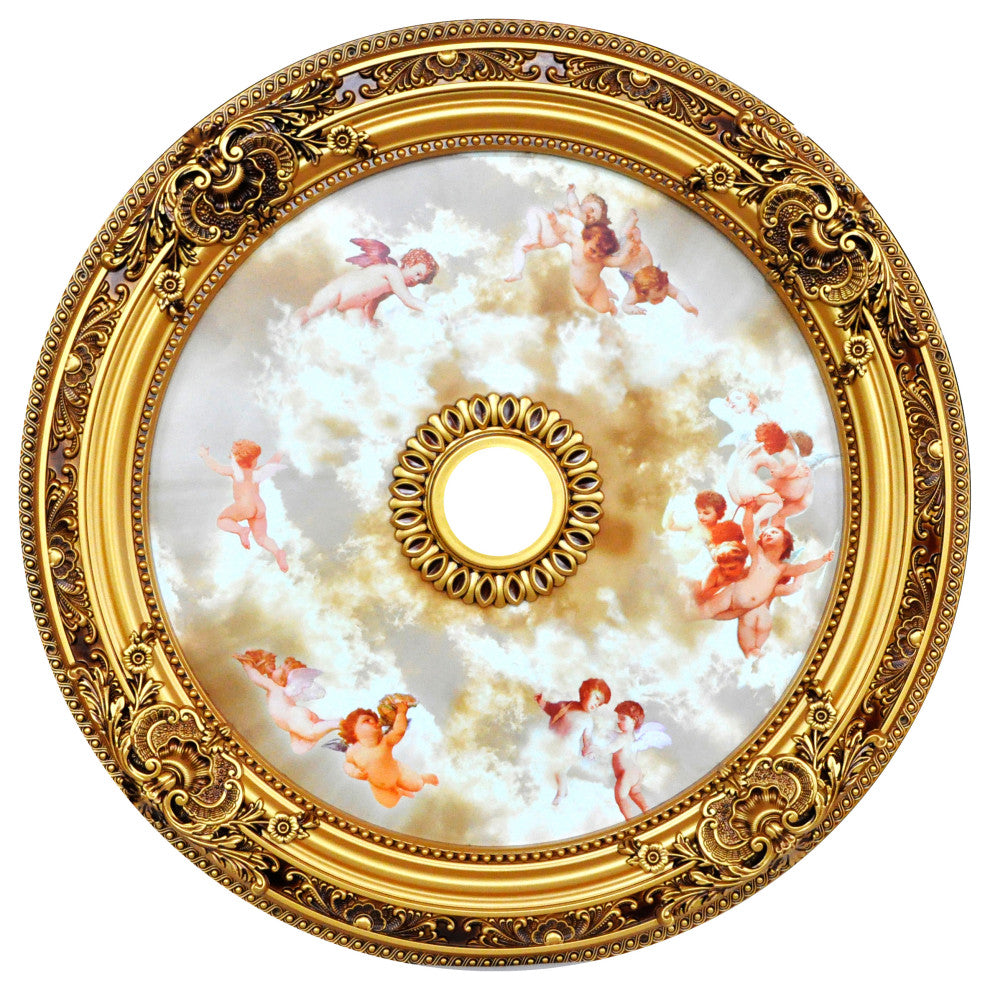 Artistry Lighting, Round 36" Antique Gold Ceiling Medallion, ART90-F-023