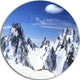 Panorama Caucasus Mountains, Photography Round Wall Art, 11"