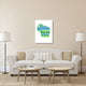 "Wisconsin Word Cloud Map" Fine Art Print