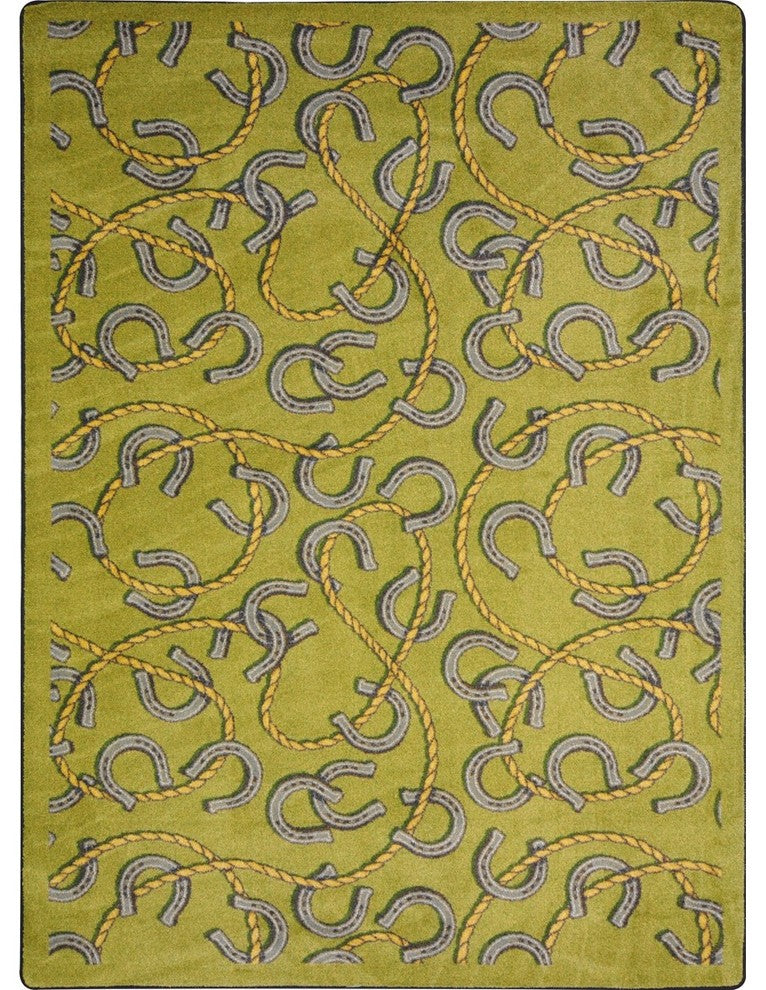 Kaleidoscope Rug, Rodeo, 5'4"x7'8", Olive