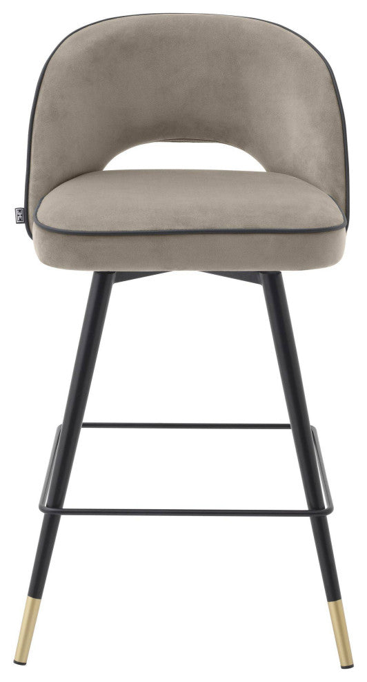 Greige Swivel Counter Stool Set of 2 | Eichholtz Cliff