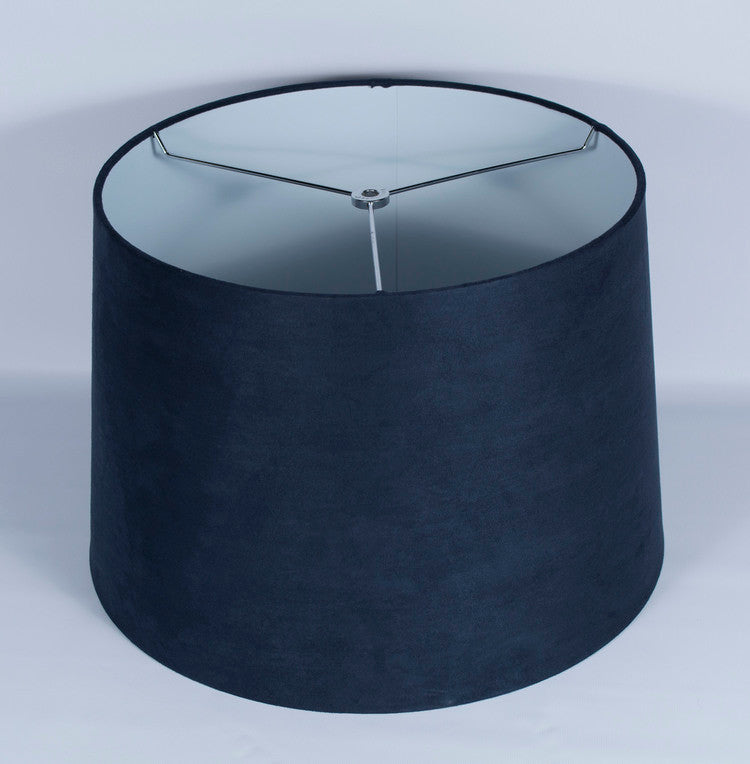 16" Suede Hardback Lamp Shade, Navy