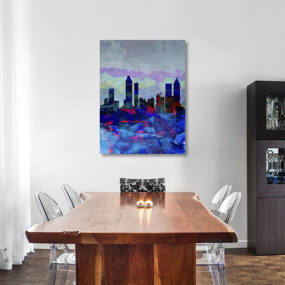 "Atlanta Watercolor Skyline" Fine Art Print