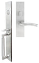 Brussels Lever, Mortise Entry Handleset, Left Hand, Satin Stainless Steel
