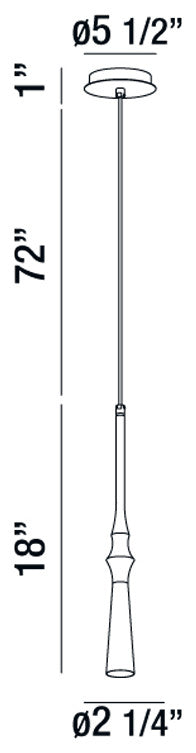Cani 1 Light Pendant Chrome Finish