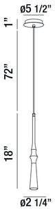 Cani 1 Light Pendant Chrome Finish