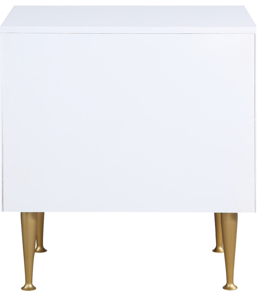Marisol Night Stand, Rich White Finish