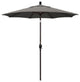 7.5' Bronze Push-Button Tilt Crank Aluminum Umbrella, Taupe Pacifica