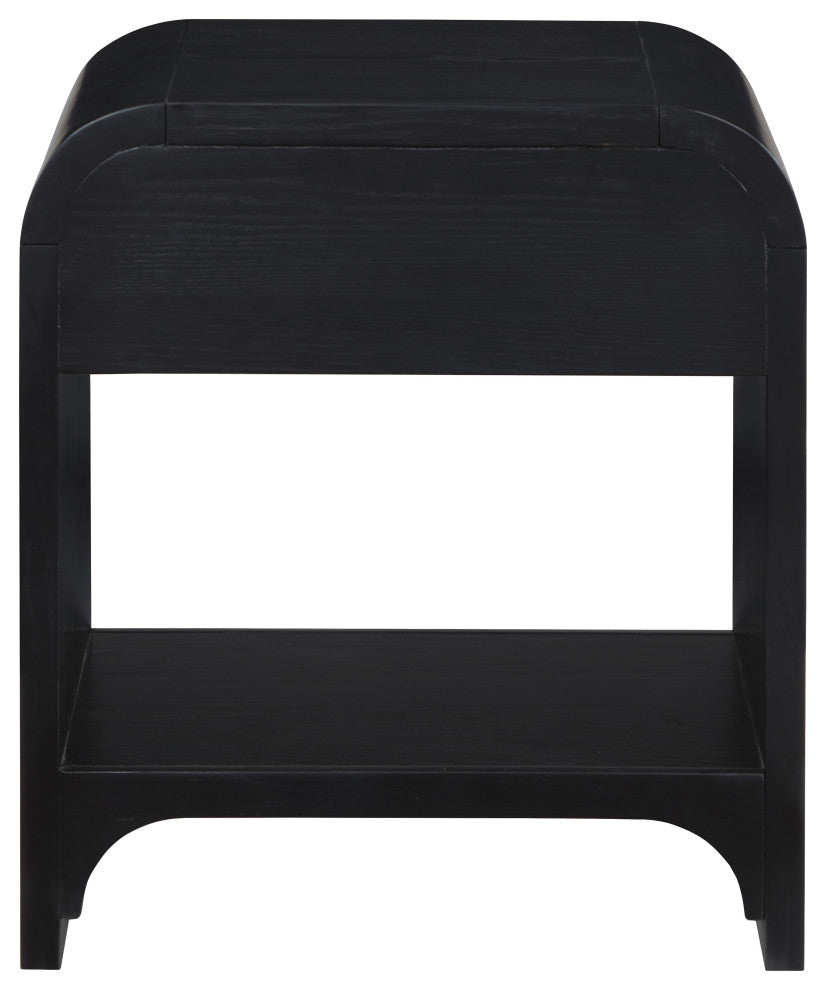 Hayes Night Stand / Side Table, Black, Black