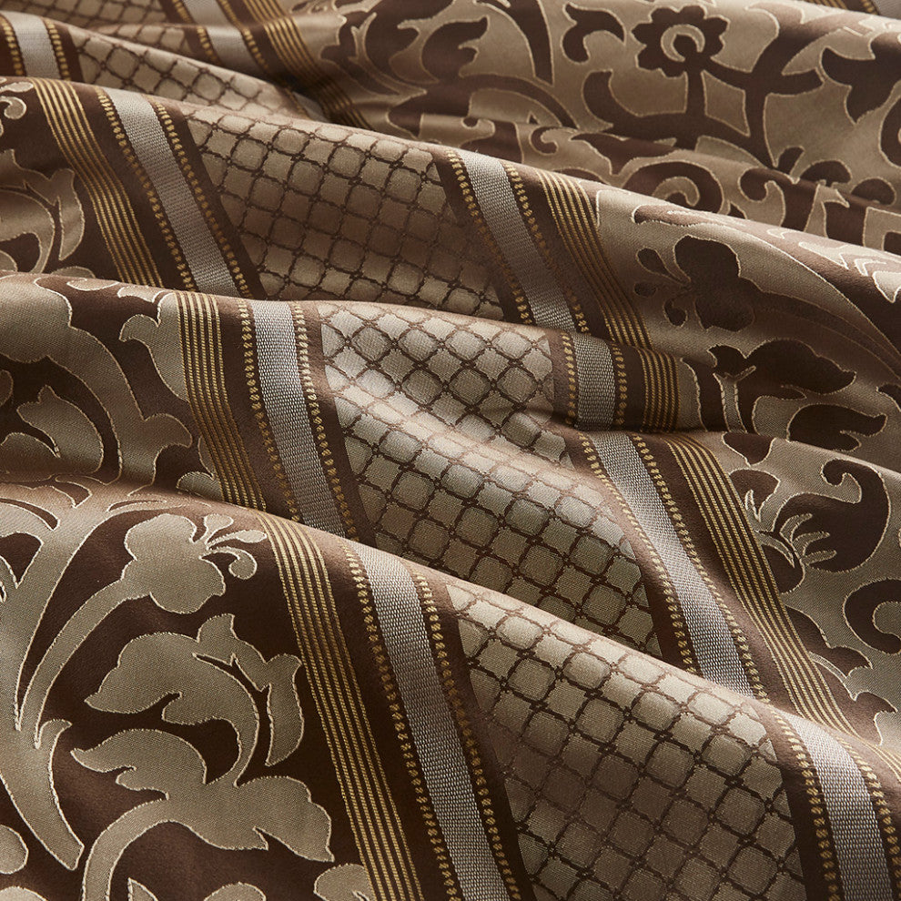 Madison Park Bella 6 Piece Jacquard Comforter Set With Throw Pillows