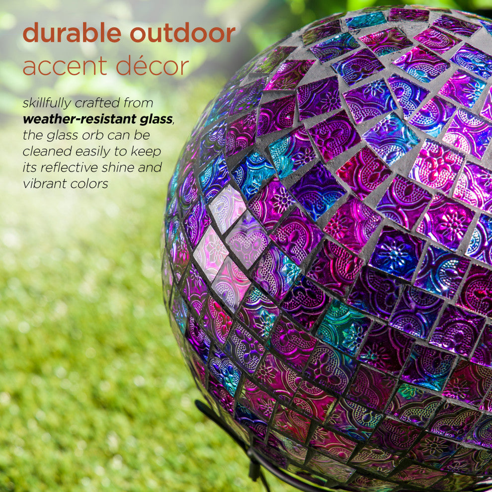 Gazing Globe, Shining Purple, 10"