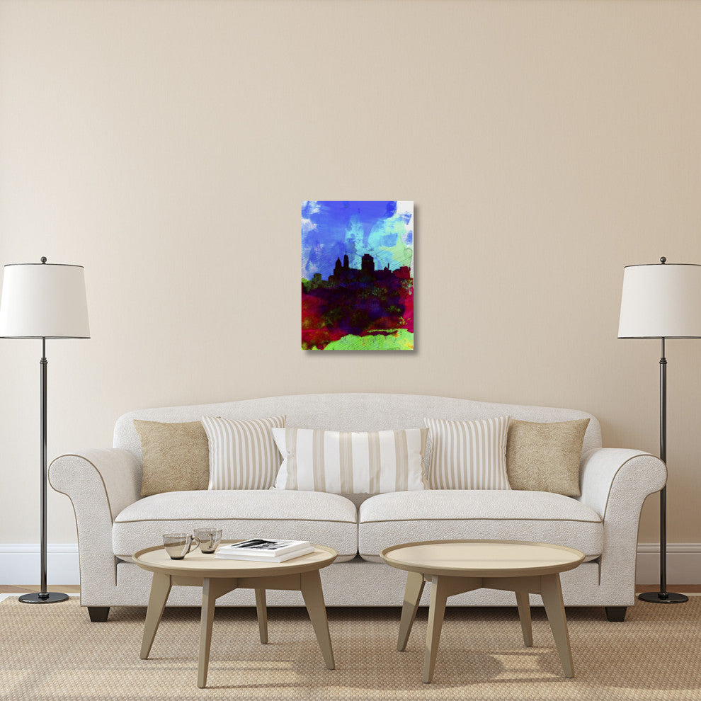 "Cincinnati Watercolor Skyline" Fine Art Print