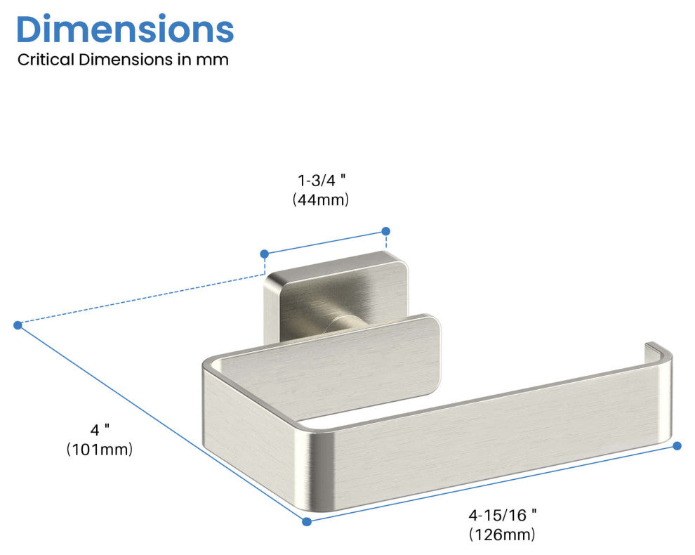 Blaze Bathroom Toilet Paper Holder, Brushed Nickel