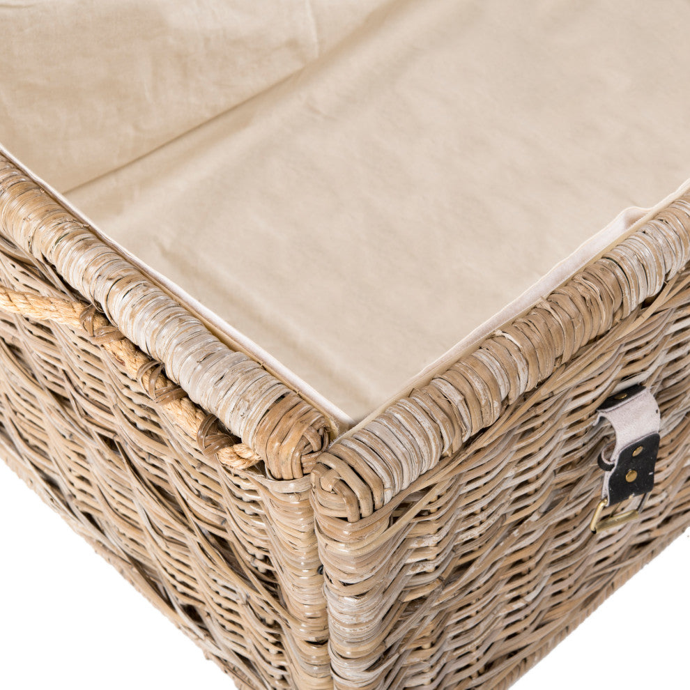 happimess Caden 46" Wicker Storage Trunk, Natural