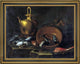 Giuseppe Recco Still Life With Fish Framed Premium Canvas Print, 18"x24"