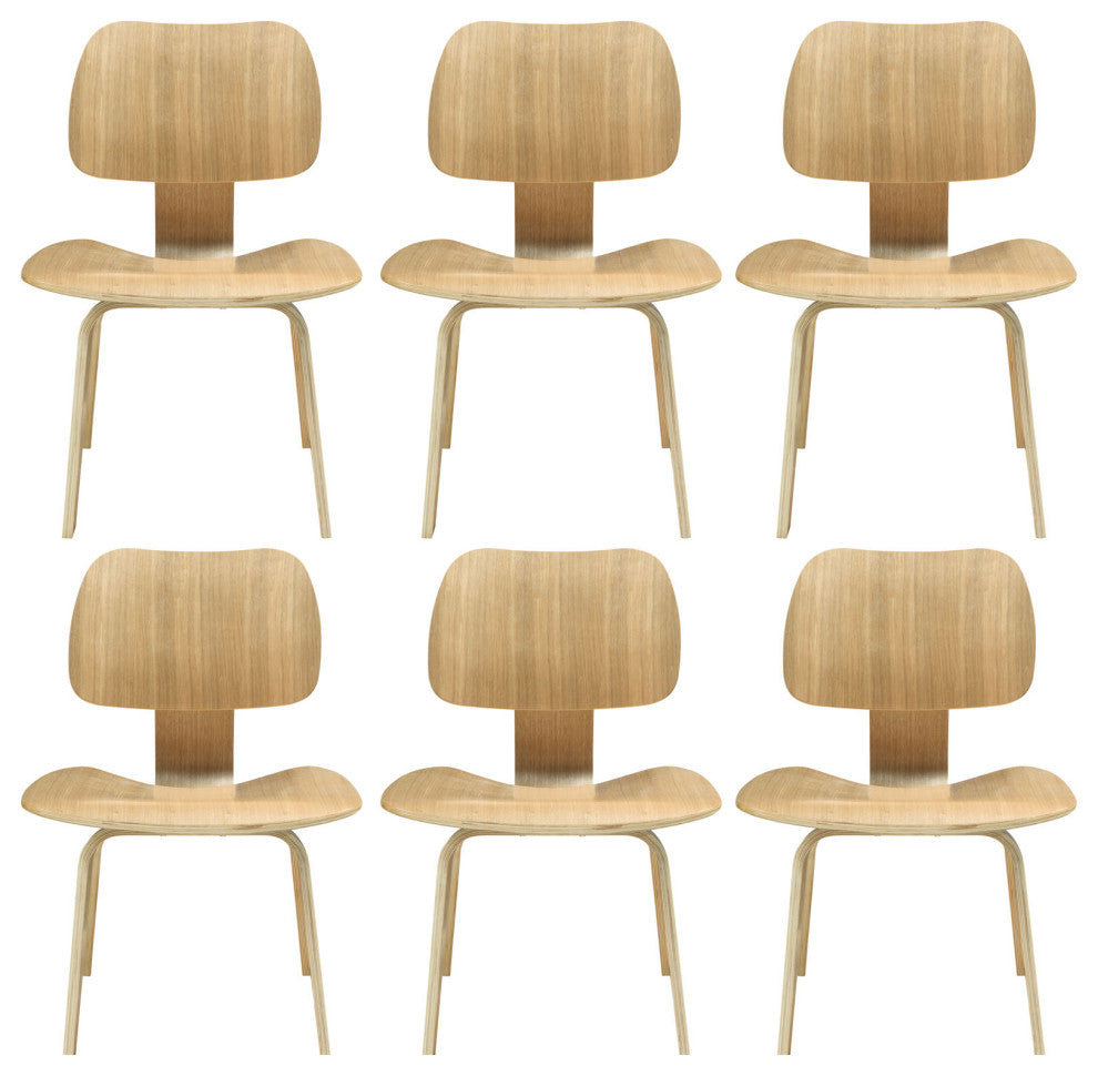 Modern Natural Fathom Dining Chairs Set of 6
