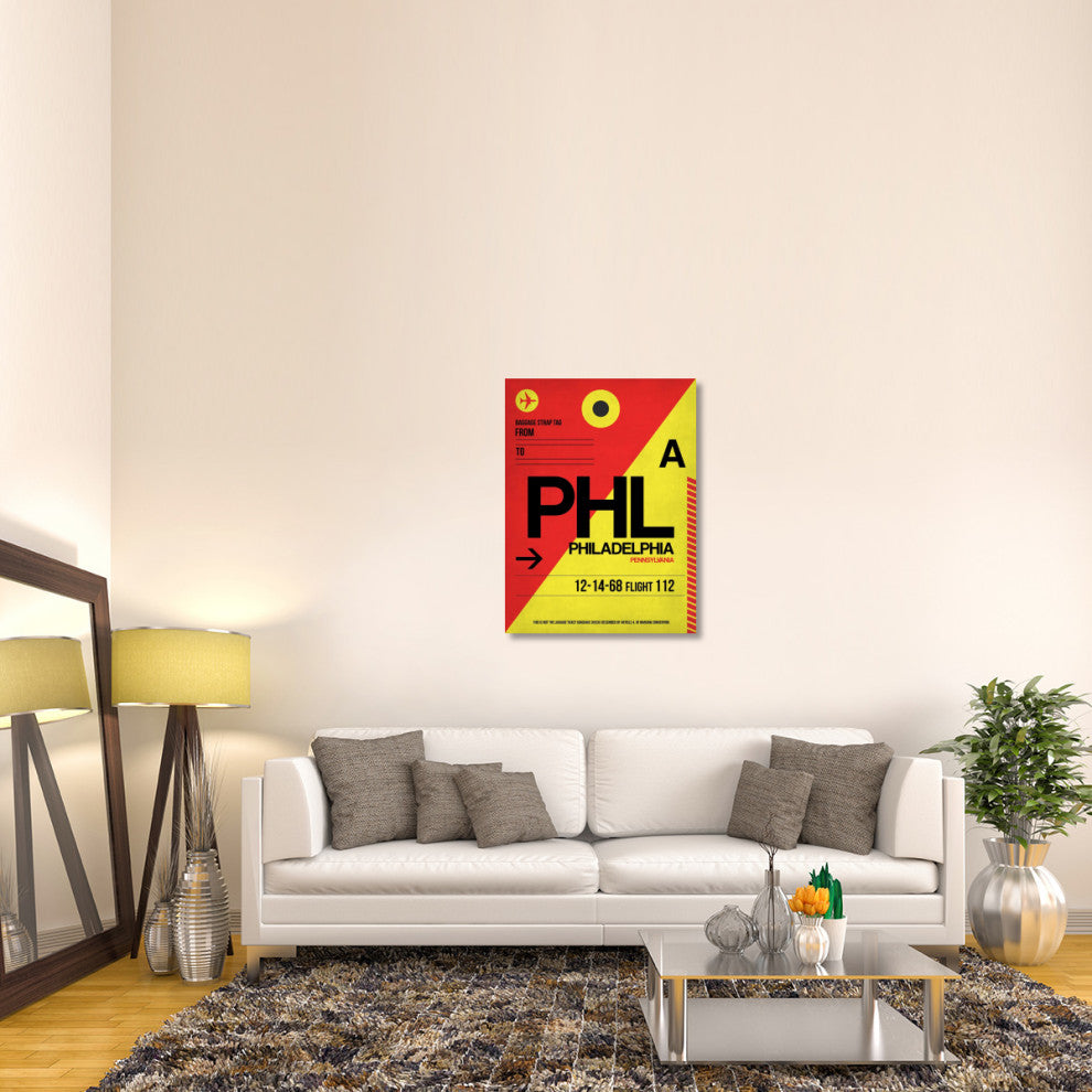 "PHL Philadelphia Luggage Tag 2" Fine Art Print