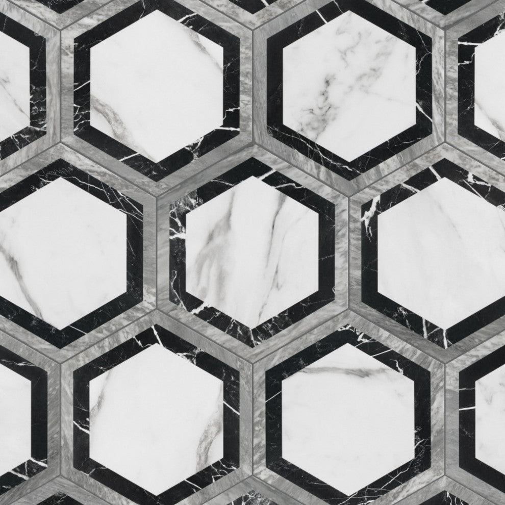 Marbilia Hex Agra with Biotech Porcelain Floor and Wall Tile