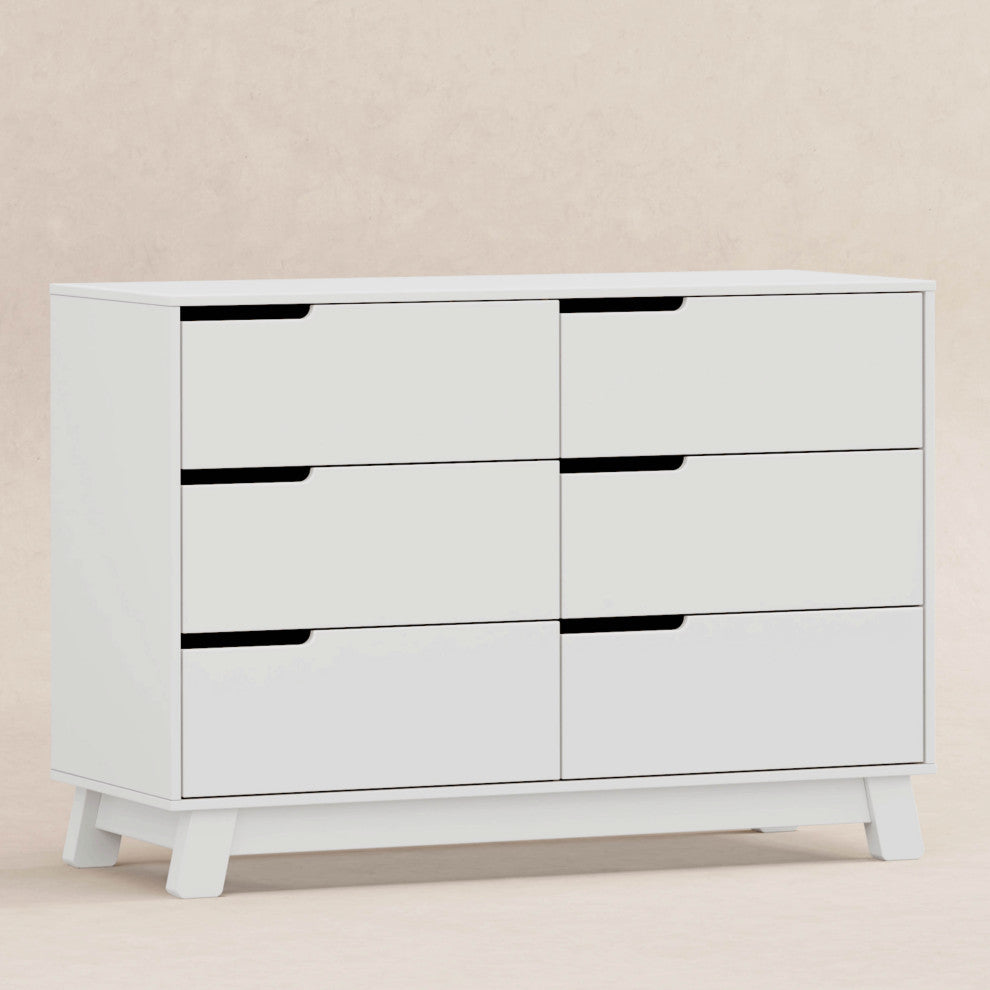 Hudson 6-Drawer Assembled Double Dresser, White