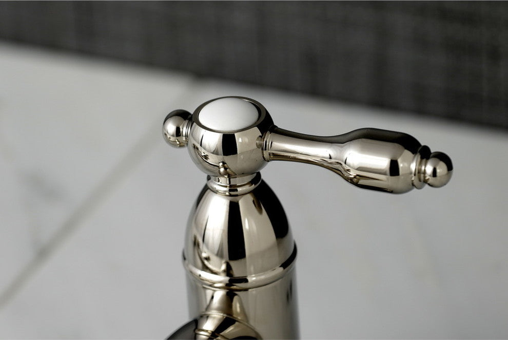 Kingston Brass Wall Mount Pot Filler Kitchen Faucet, Polished Nickel