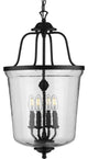 Bowman Collection 4-Light Black Foyer Pendant