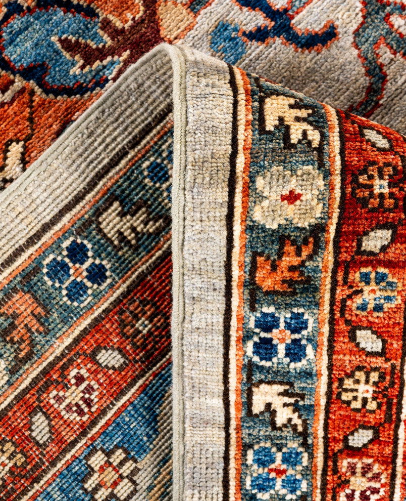 Serapi One-of-a-Kind Hand-Knotted Area Rug Light Gray, 8'11" x 11'11"