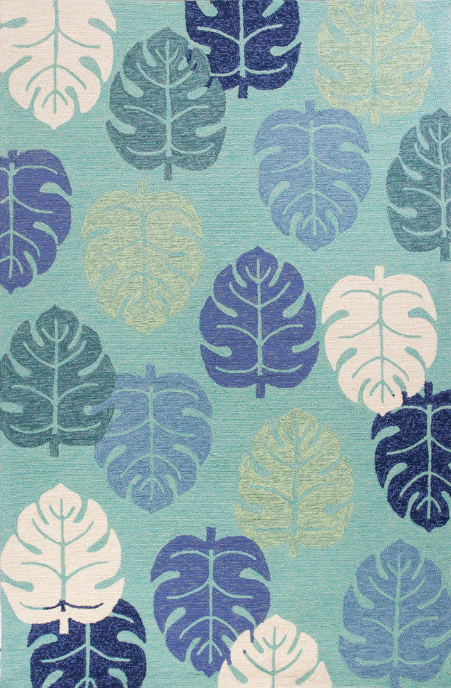 Harbor Turquoise Palms Rug, 5'x7'6"