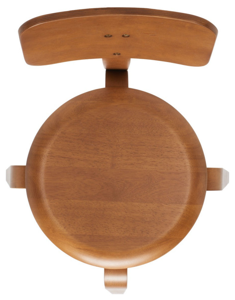 Safavieh Luella Stackable Dining Chair, Walnut