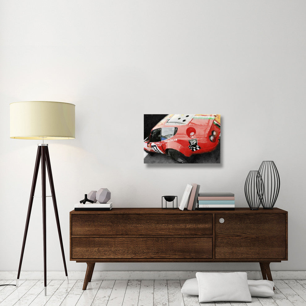 "Ferrari Reear Detail Watercolor" Fine Art Print