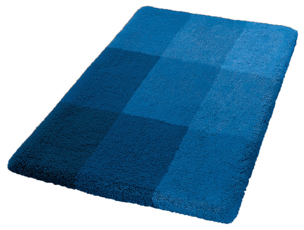 Royal Blue Luxury Non Slip Washable Bathroom Rug, Square, Extra Large