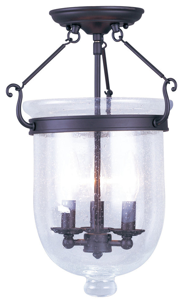 Livex Lighting 3 Light Bronze Ceiling Mount - 5082-07