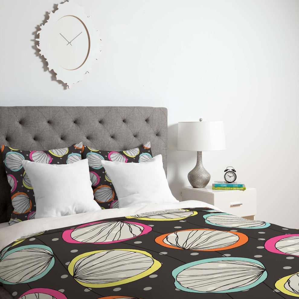 Deny Designs Rachael Taylor Scribble Shells Duvet Cover - Lightweight