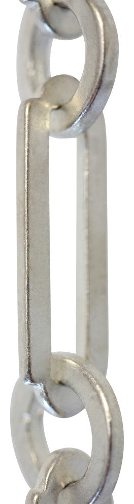 RCH Hardware Brass Rectangle Chandelier Chain, Various Finishes, Matte Silver, W