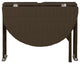 Terrace Mates 42" Genevieve Half-Oval Drop-Leaf Gate Leg Table Java Finish
