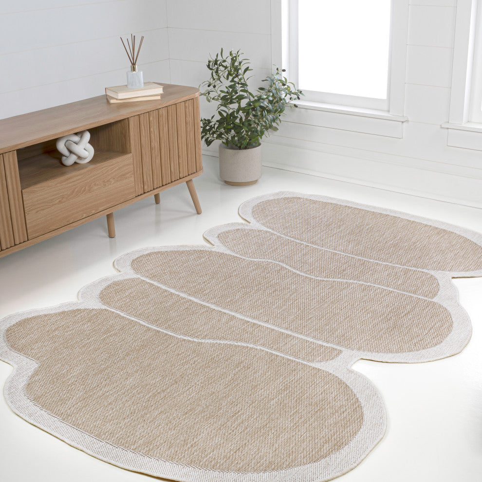 Jasper Modern Rustic Abstract Indoor/Outdoor Shaped Area Rug