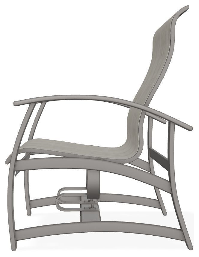 Belle Isle Sling Outdoor Hidden Motion Lounge Chair, Smoke/Warm Gray