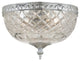 Richmond 2-Light Lead Crystal Flush Mount, Polished Chrome