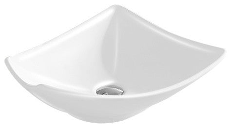 Fine Fixtures White Vitreous China Modern Vessel Sink