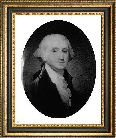 Robert Field George Washington Framed Premium Canvas Print, 16"x20"